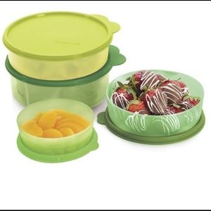 Tupperware Set Refriredondos 4 Bowl.